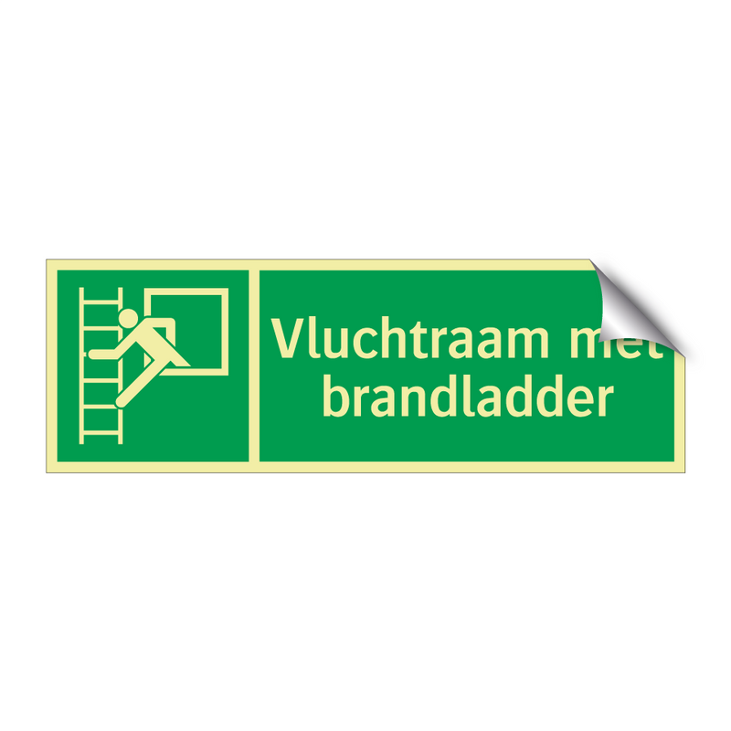 Vluchtraam met brandladder