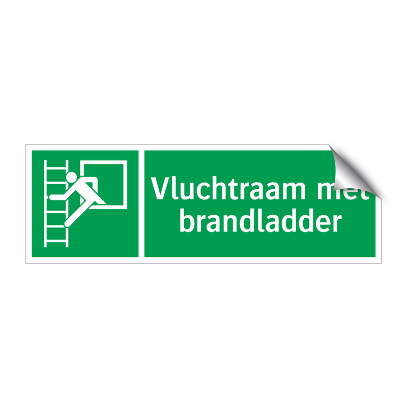 Vluchtraam met brandladder