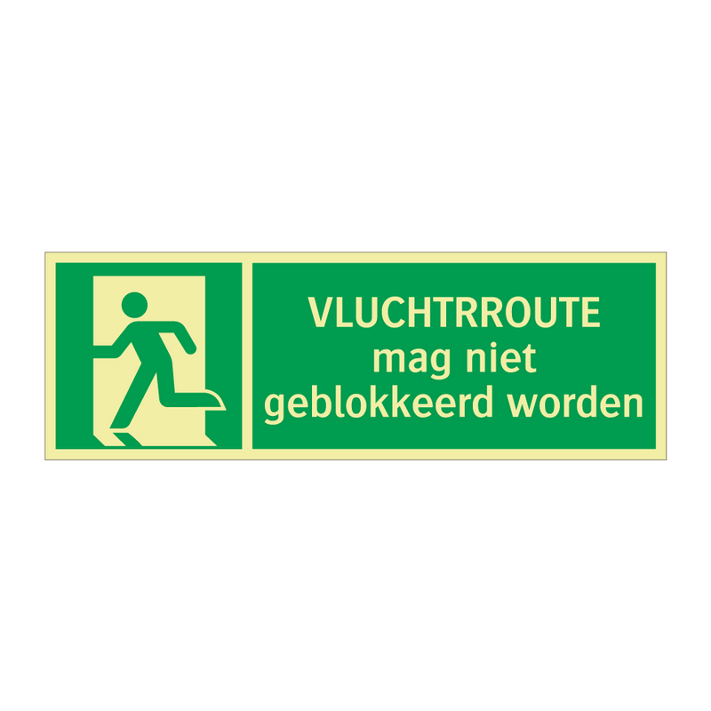 VLUCHTRROUTE mag niet geblokkeerd worden