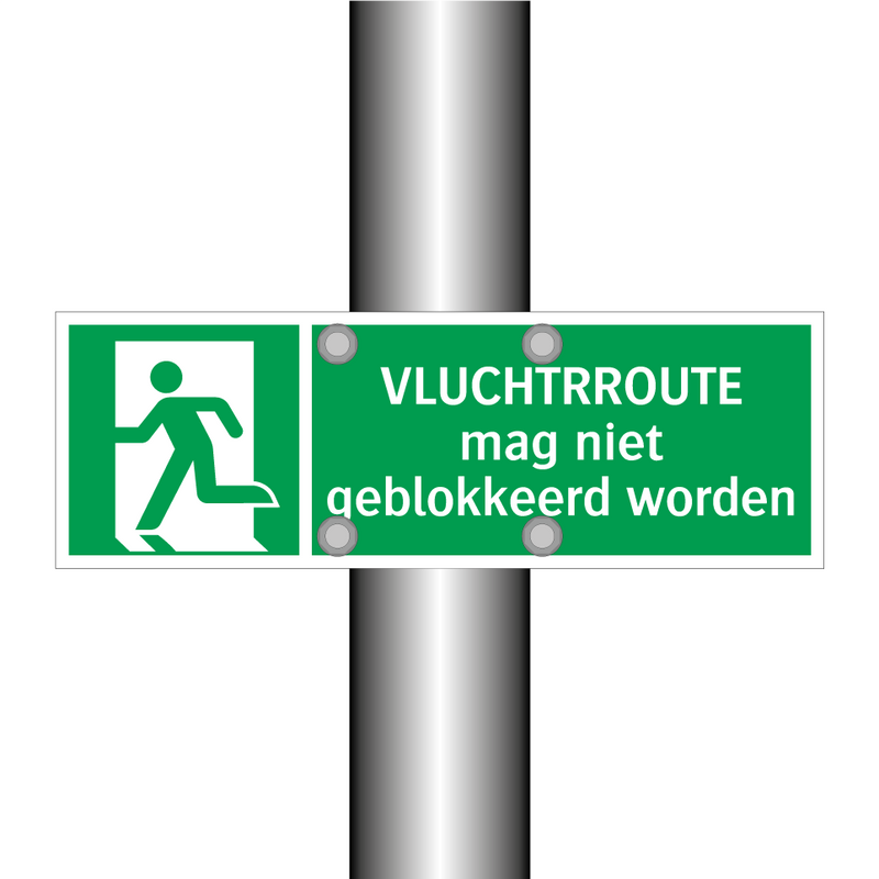 VLUCHTRROUTE mag niet geblokkeerd worden