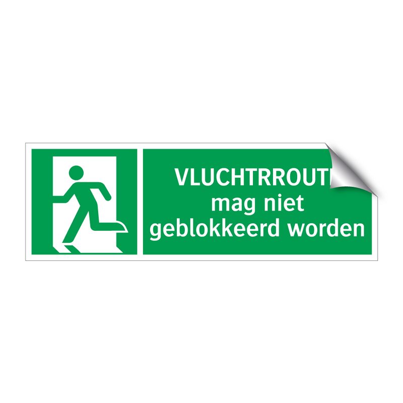 VLUCHTRROUTE mag niet geblokkeerd worden