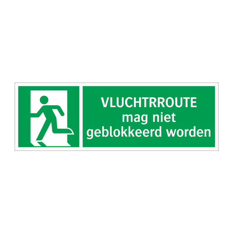 VLUCHTRROUTE mag niet geblokkeerd worden