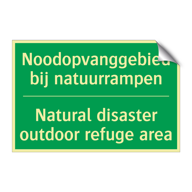 Noodopvanggebied bij natuurrampen /.../ - Natural disaster outdoor /.../