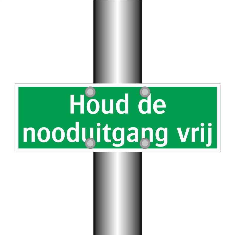 Houd de nooduitgang vrij