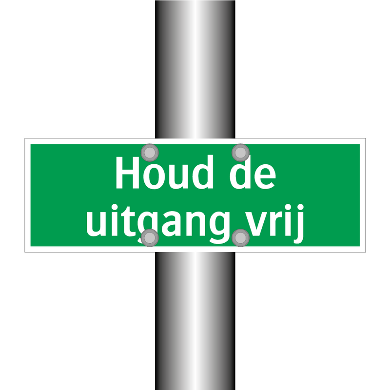 Houd de uitgang vrij