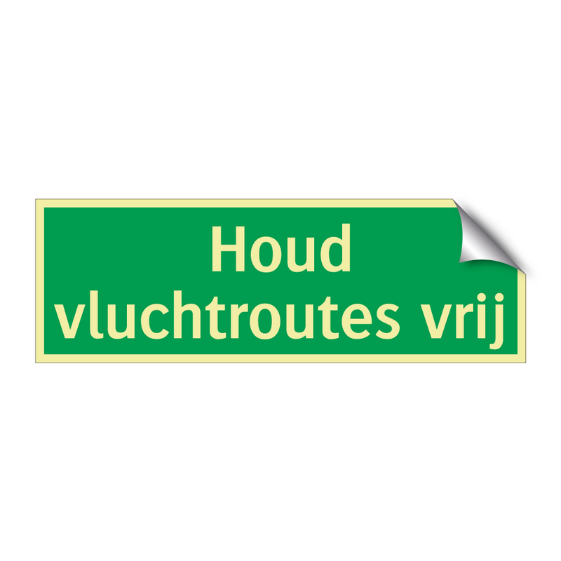 Houd vluchtroutes vrij