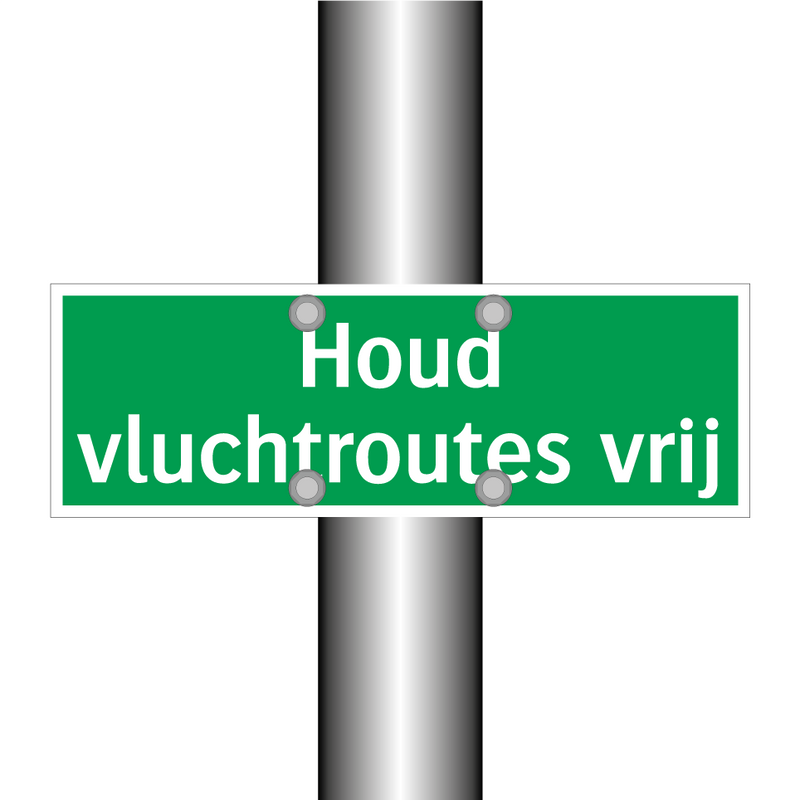 Houd vluchtroutes vrij