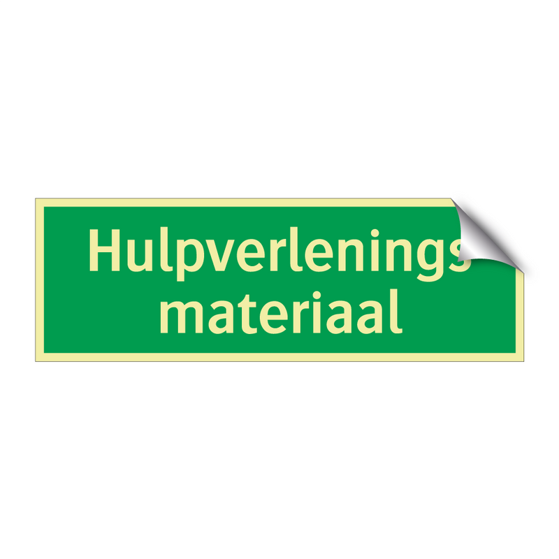 Hulpverlenings materiaal