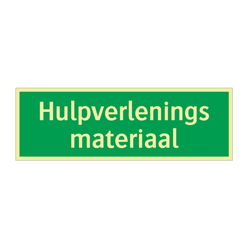 Hulpverlenings materiaal