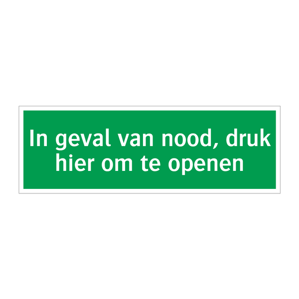 In geval van nood, druk hier om te openen