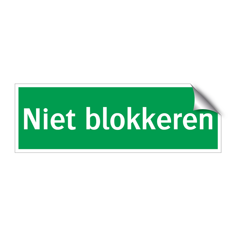 Niet blokkeren