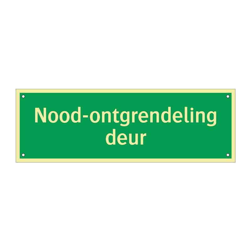 Nood-ontgrendeling deur