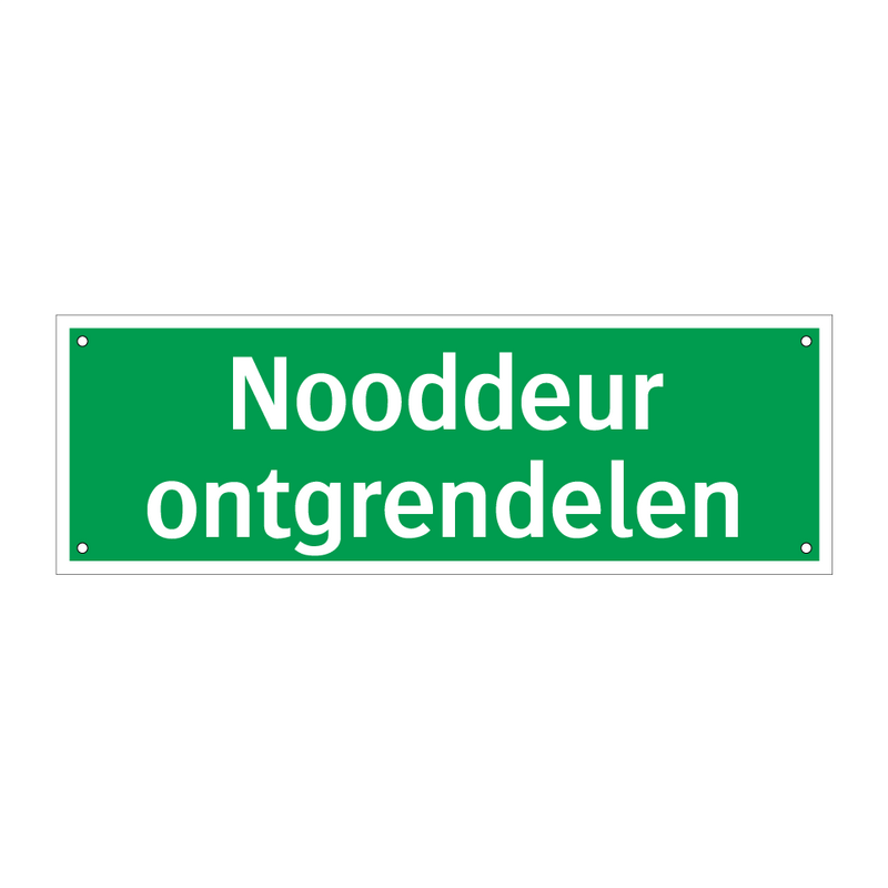 Nooddeur ontgrendelen