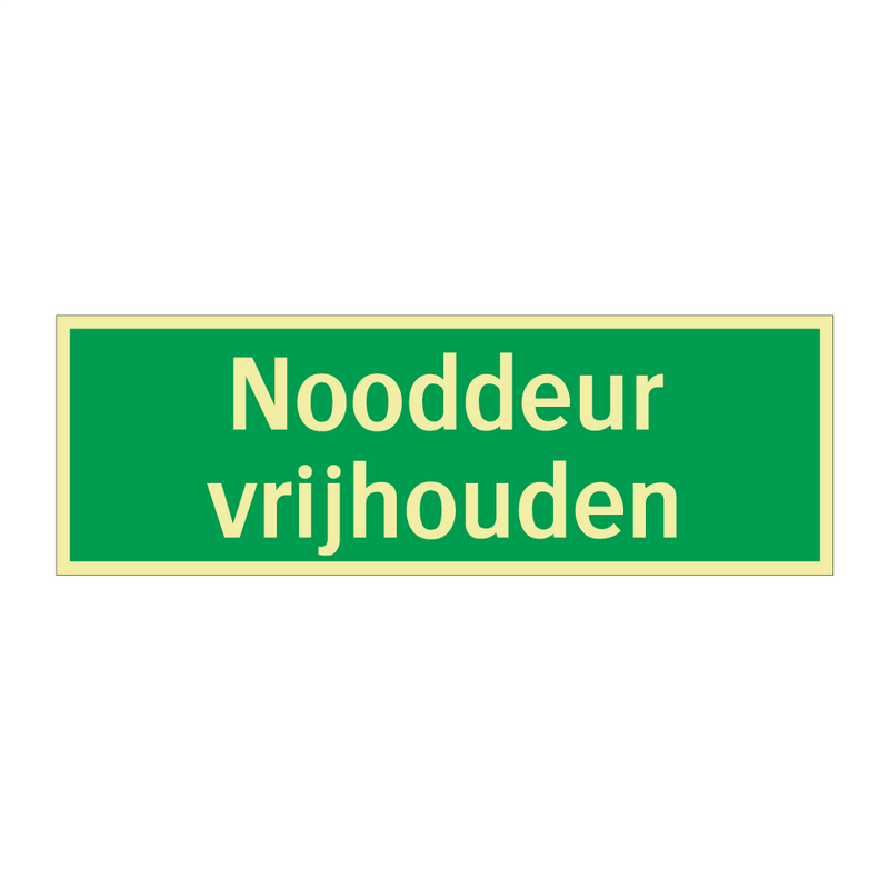 Nooddeur vrijhouden