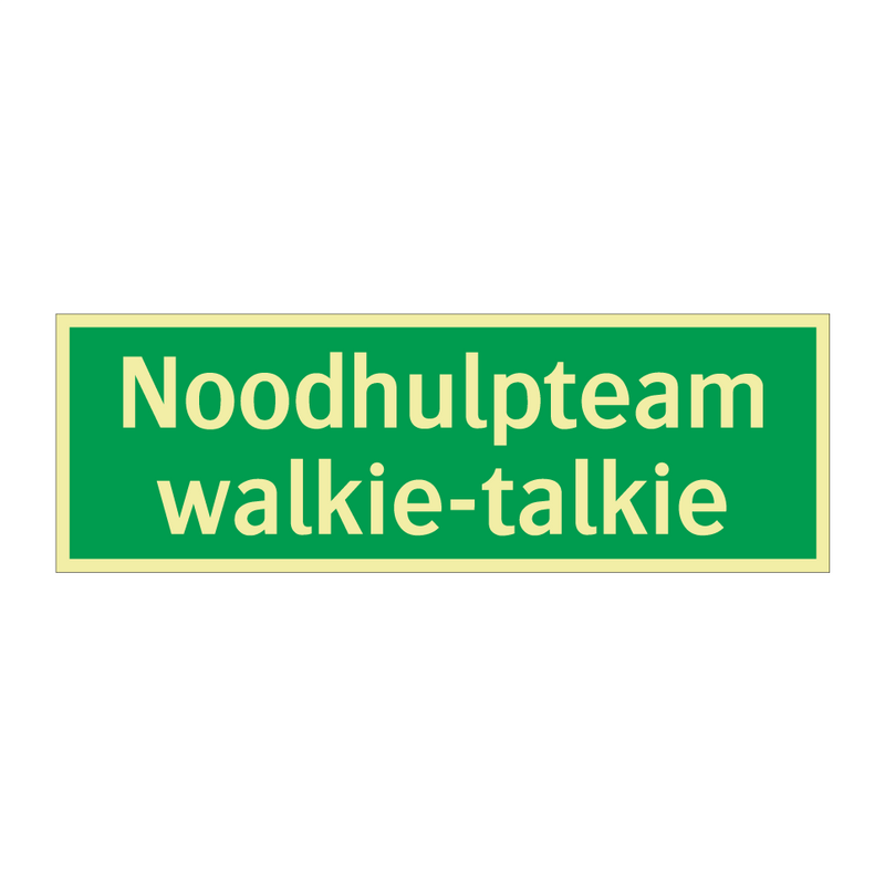 Noodhulpteam walkie-talkie