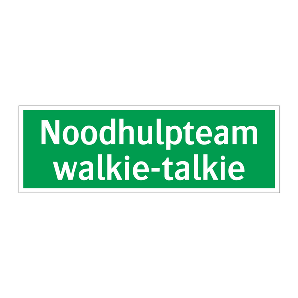 Noodhulpteam walkie-talkie