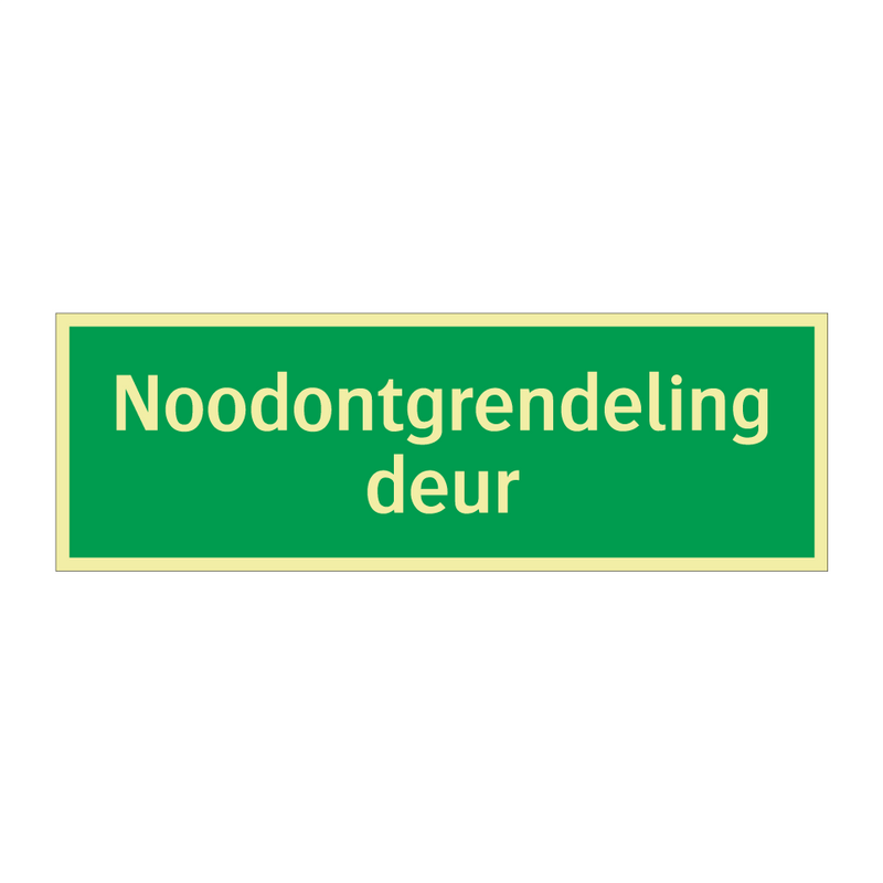 Noodontgrendeling deur