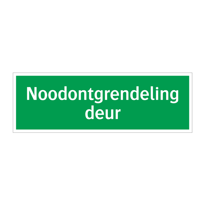 Noodontgrendeling deur