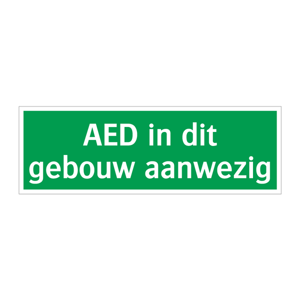 AED in dit gebouw aanwezig