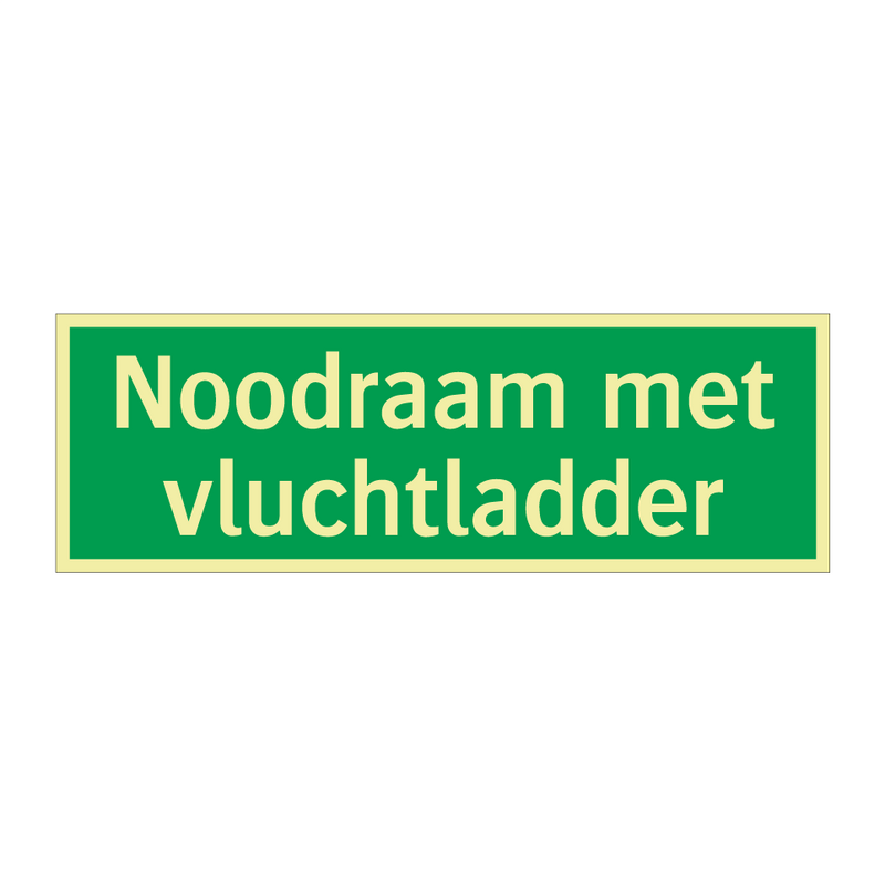 Noodraam met vluchtladder