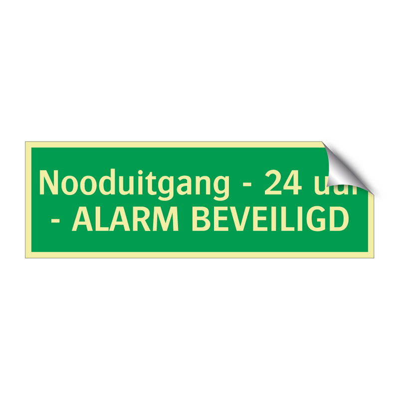 Nooduitgang - 24 uur - ALARM BEVEILIGD