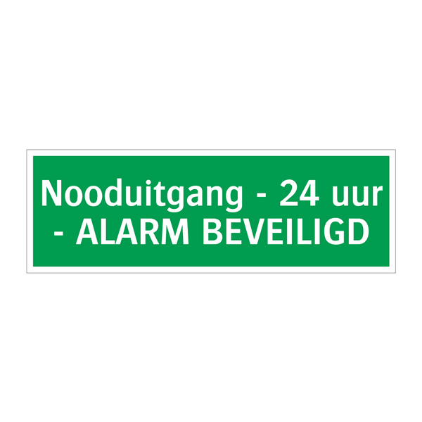 Nooduitgang - 24 uur - ALARM BEVEILIGD