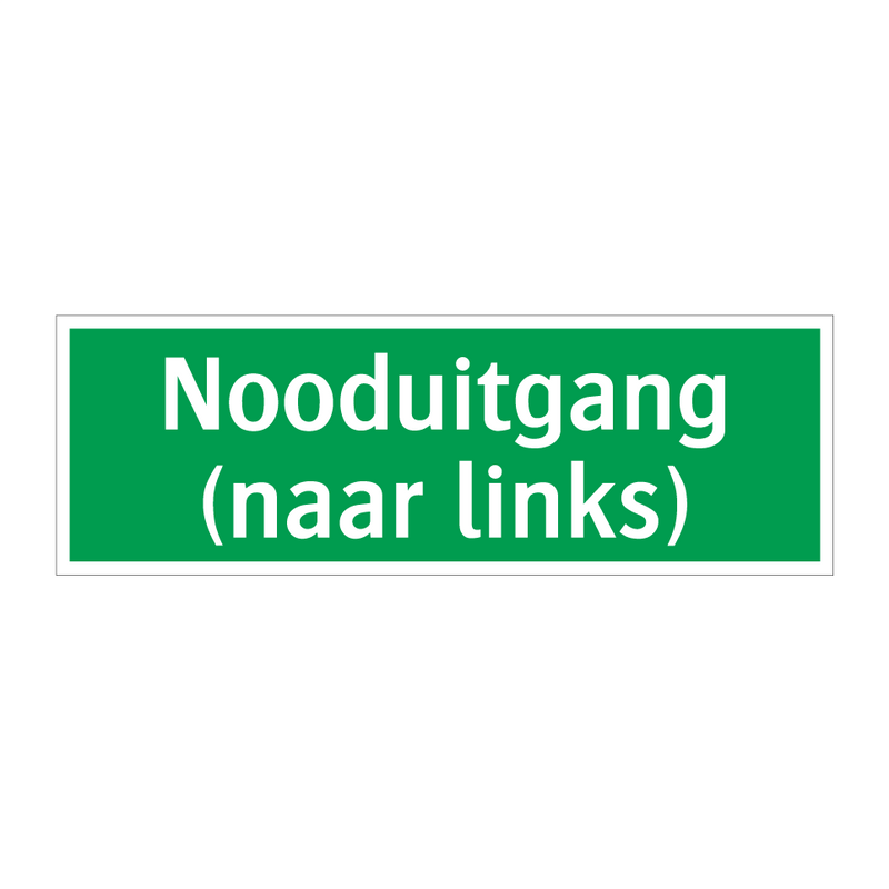 Nooduitgang (naar links)