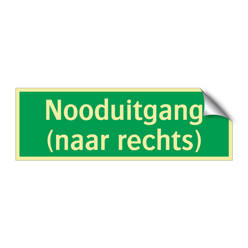 Nooduitgang (naar rechts)