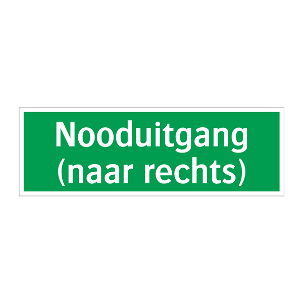 Nooduitgang (naar rechts)