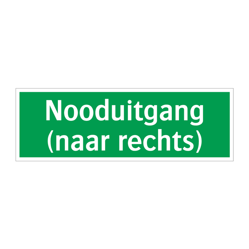 Nooduitgang (naar rechts)