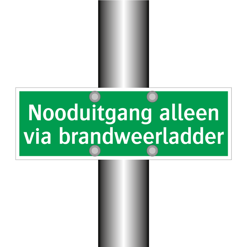 Nooduitgang alleen via brandweerladder