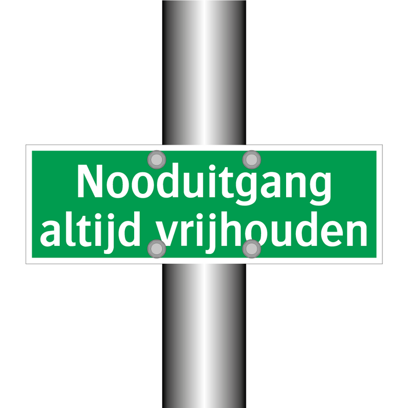 Nooduitgang altijd vrijhouden