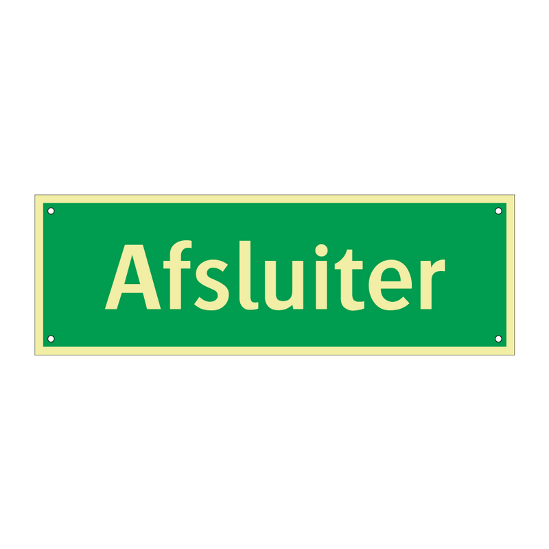 Afsluiter & Afsluiter & Afsluiter & Afsluiter