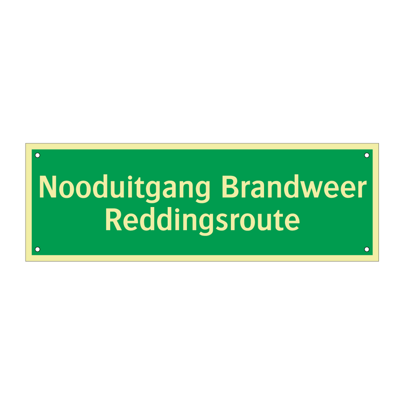 Nooduitgang Brandweer Reddingsroute