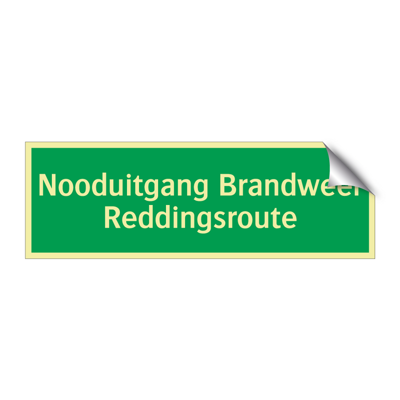 Nooduitgang Brandweer Reddingsroute