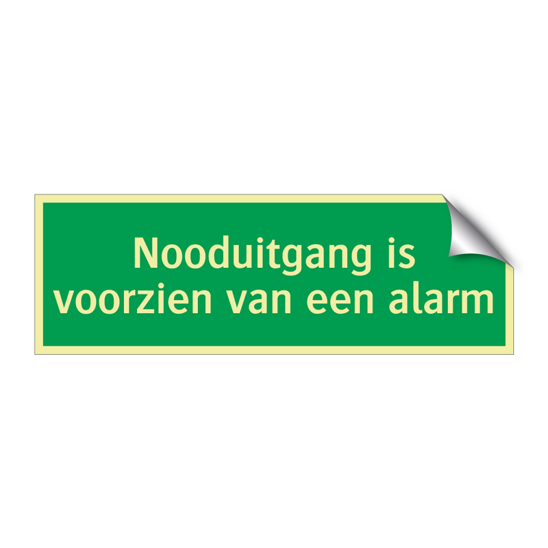 Nooduitgang is voorzien van een alarm