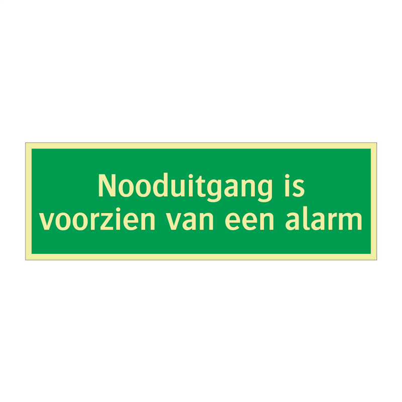 Nooduitgang is voorzien van een alarm