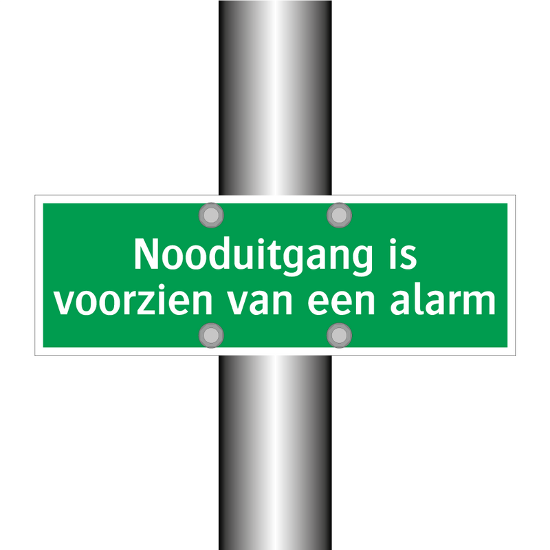 Nooduitgang is voorzien van een alarm