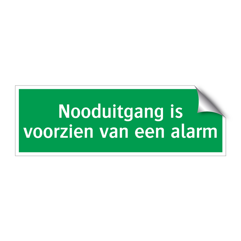 Nooduitgang is voorzien van een alarm