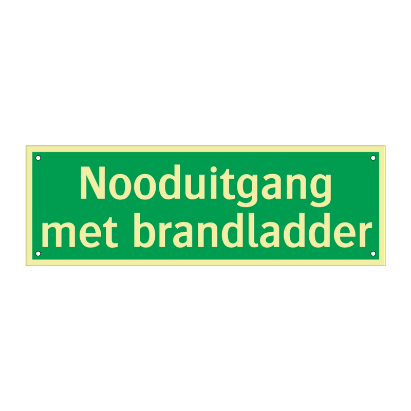 Nooduitgang met brandladder