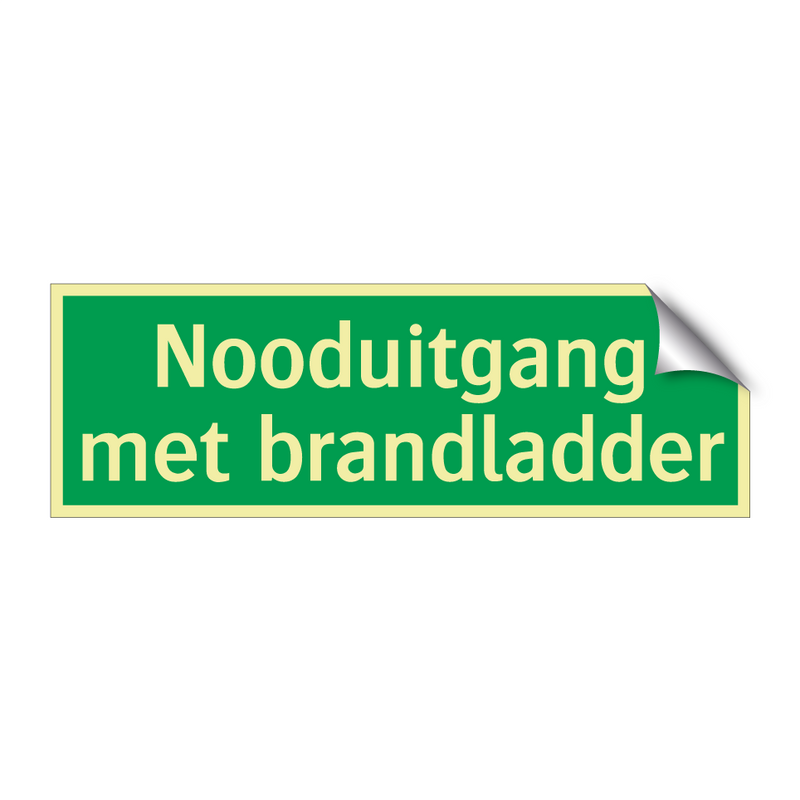 Nooduitgang met brandladder