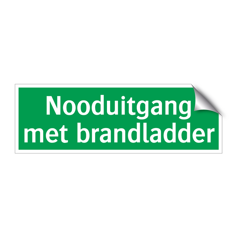 Nooduitgang met brandladder