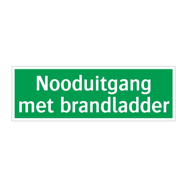 Nooduitgang met brandladder