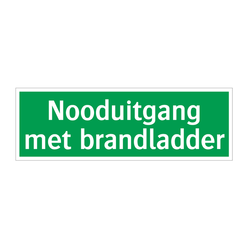 Nooduitgang met brandladder