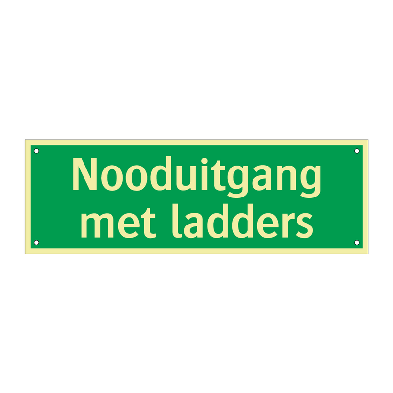 Nooduitgang met ladders