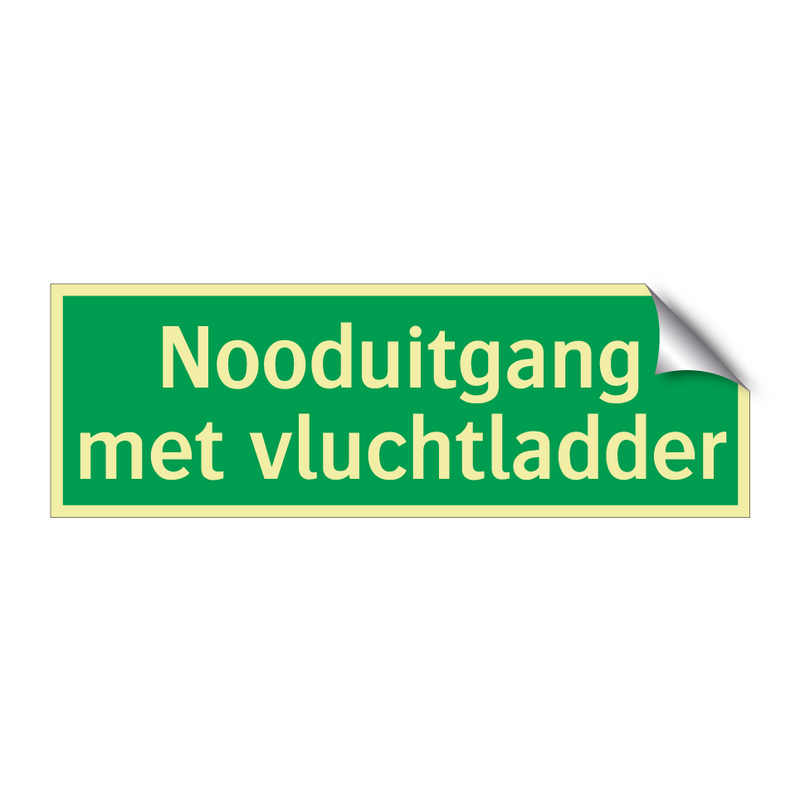 Nooduitgang met vluchtladder