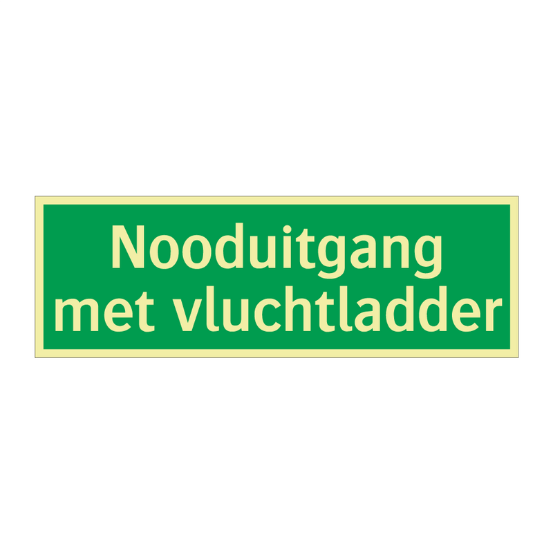 Nooduitgang met vluchtladder