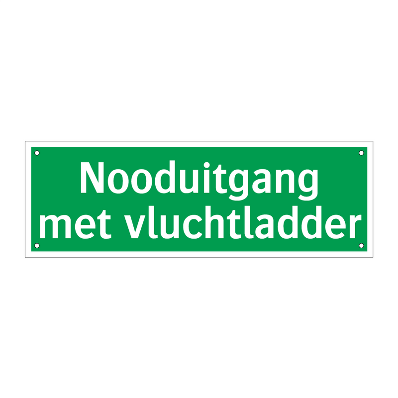 Nooduitgang met vluchtladder