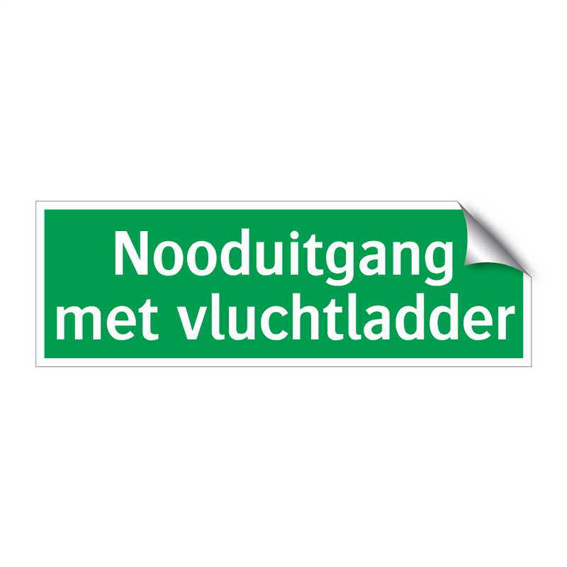 Nooduitgang met vluchtladder