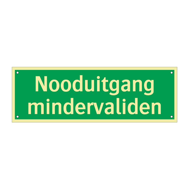 Nooduitgang mindervaliden